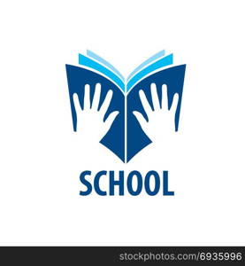 vector logo School. Abstract logo of books and school. Illustration, vector template