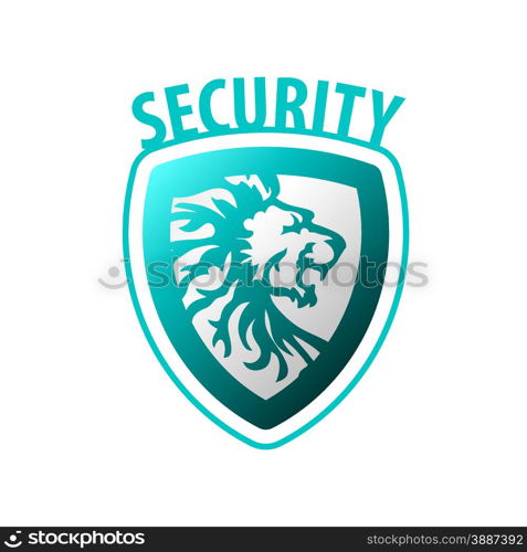 vector logo shield in the form of a lion
