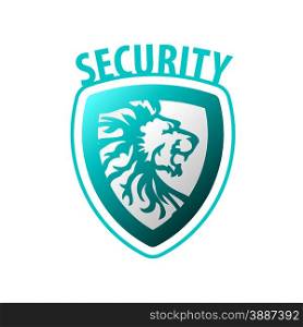 vector logo shield in the form of a lion