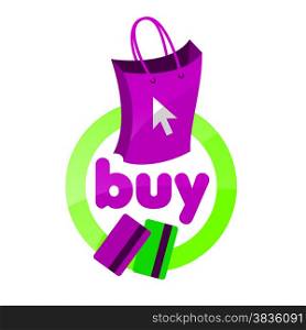 vector logo shopping bag, basket