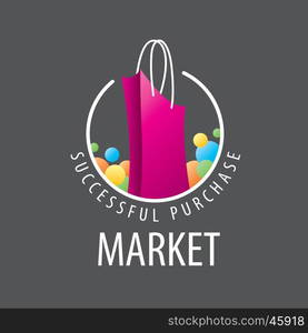 vector logo shopping bag. vector logo shopping bag. Vector illustration of icon