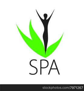 vector logo silhouette of a girl for spa salon