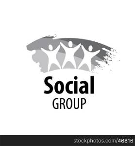 vector logo social group. template design logo social group. Vector illustration of icon