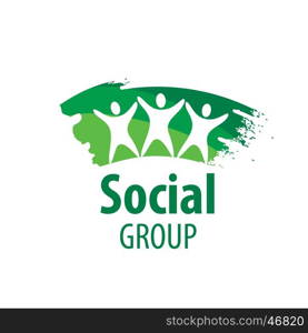 vector logo social group. template design logo social group. Vector illustration of icon