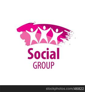 vector logo social group. template design logo social group. Vector illustration of icon