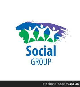 vector logo social group. template design logo social group. Vector illustration of icon