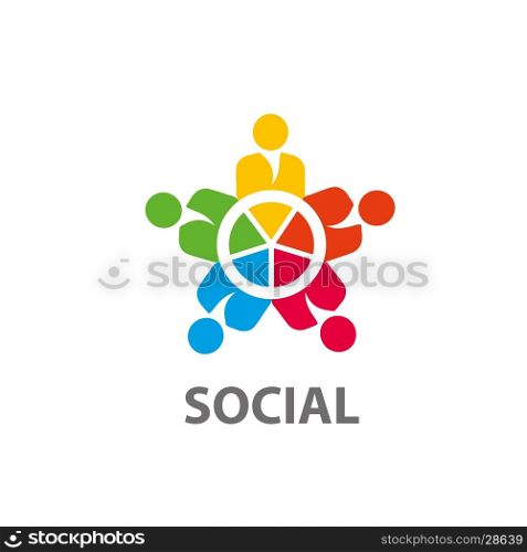 vector logo social. pattern design logo social. Vector illustration of icon