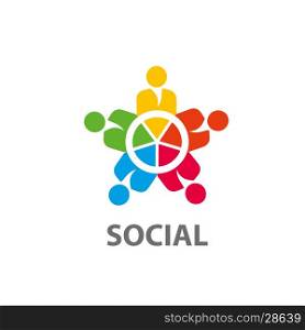 vector logo social. pattern design logo social. Vector illustration of icon