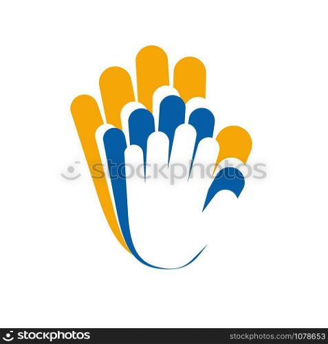 Vector Logo solidarity, hands touching