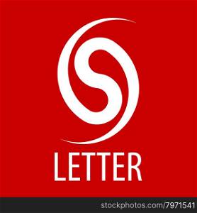 vector logo spun letter S on a red background