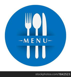 Vector logo, sticker or logo of a restaurant or cafe. Flat style.