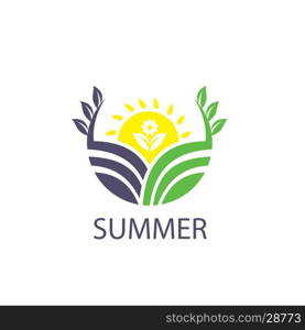 vector logo summer. pattern design logo summer. Vector illustration of icon
