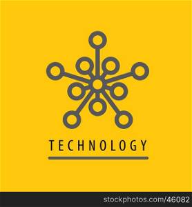 vector logo technology. template design logo technology. Vector illustration of icon