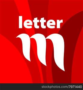 vector logo the letter M on a red background