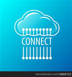 vector logo to connect to the cloud network