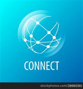 vector logo to connect to the global network