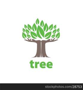 vector logo tree. pattern design logo tree. Vector illustration of icon