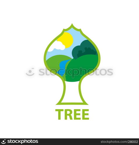 vector logo tree. tree logo design. Vector illustration of icon