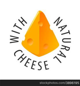 vector logo triangular slice of cheese