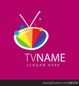 vector logo TV. template design logo tv. Vector illustration of icon