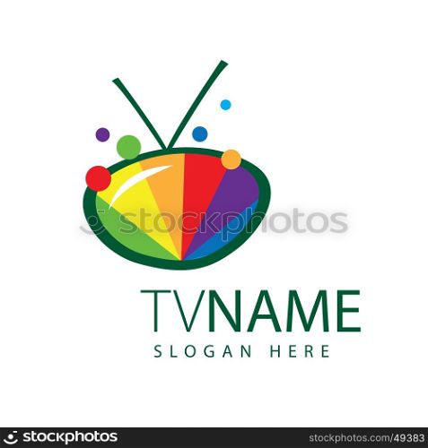 vector logo TV. template design logo tv. Vector illustration of icon