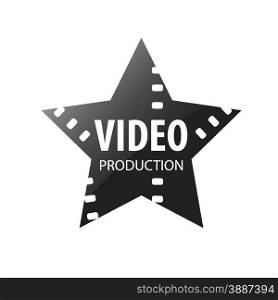 vector logo video shooting star