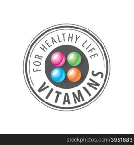 vector logo vitamins. abstract vector template logo vitamins for health