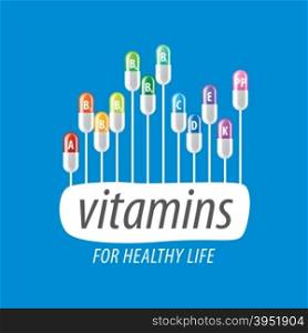 vector logo vitamins. abstract vector template logo vitamins for health