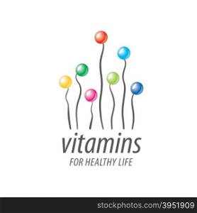 vector logo vitamins. abstract vector template logo vitamins for health