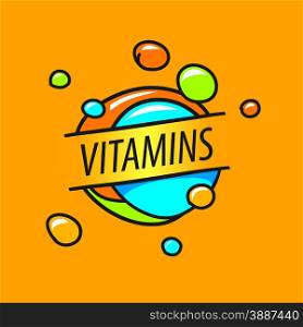 vector logo vitamins colorful bubbles