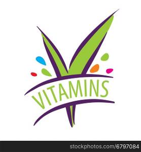 vector logo vitamins. template design logo vitamins. Vector illustration of icon