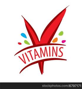vector logo vitamins. template design logo vitamins. Vector illustration of icon