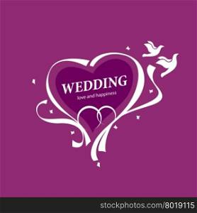 vector logo wedding. Abstract logo for your wedding. Vector template illustration