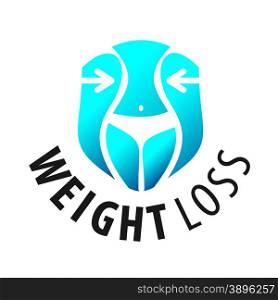 vector logo weight loss, waist
