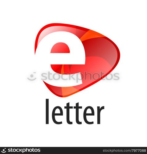 vector logo white letter E on an abstract background
