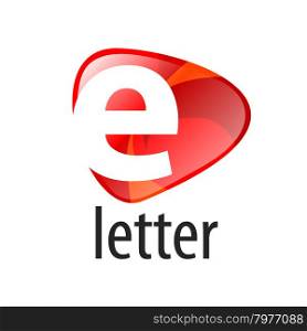 vector logo white letter E on an abstract background
