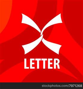 vector logo white ribbons in the form of the letter X
