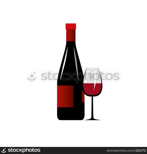 Vector logo wine. logo design template wine. Vector illustration of icon