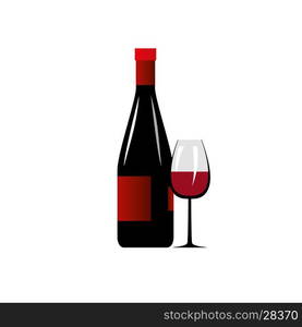 Vector logo wine. logo design template wine. Vector illustration of icon