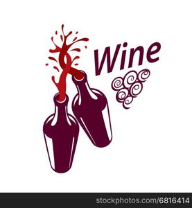 vector logo wine. Wine logo design template. Vector illustration of icon