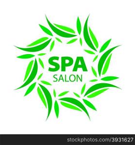 vector logo with floral ornaments for the spa