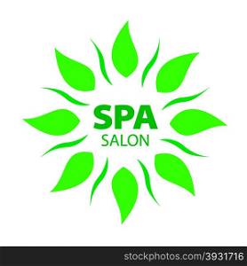 vector logo with floral ornaments for the spa salon