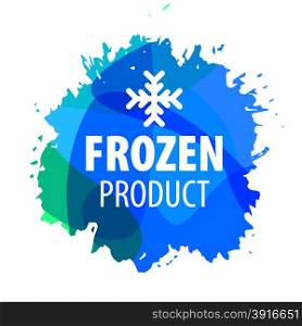 vector logo with snowflake for the frozen products