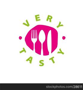 vector logo with the inscription very tasty. vector logo with the inscription very tasty. Vector illustration of icon