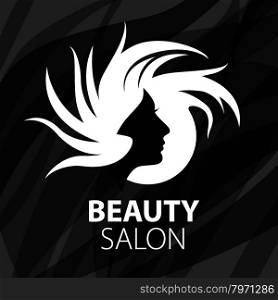vector logo woman&rsquo;s head for the beauty salon