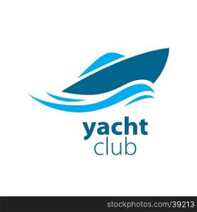 vector logo yacht. pattern design logo yacht. Vector illustration of icon