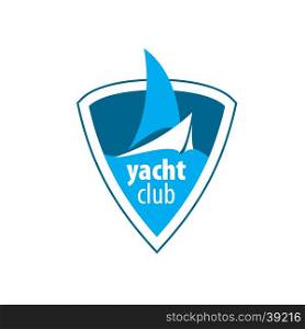 vector logo yacht. pattern design logo yacht. Vector illustration of icon