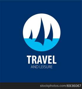 vector logo Yacht. Template Vector Yacht logo. Illustration for travel and leisure