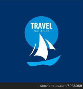 vector logo Yacht. Template Vector Yacht logo. Illustration for travel and leisure