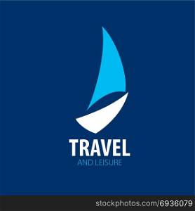 vector logo Yacht. Template Vector Yacht logo. Illustration for travel and leisure